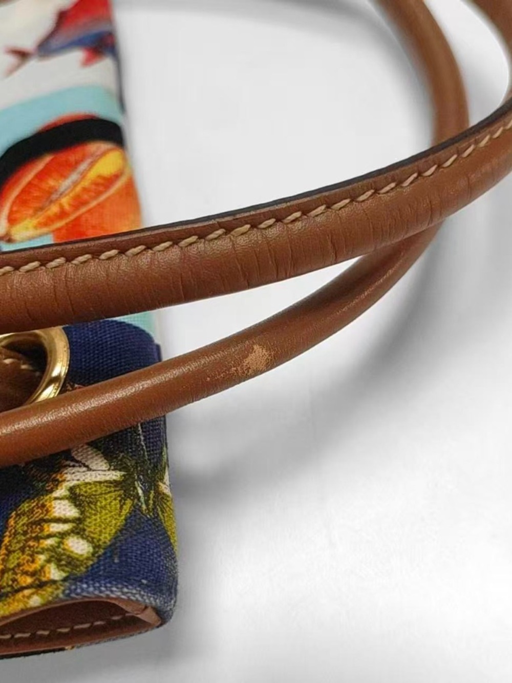 Vintage Gucci Shimo Leather Canvas Backpack All-Over Pattern RARE Vintage 1980s - Picture 6 of 15